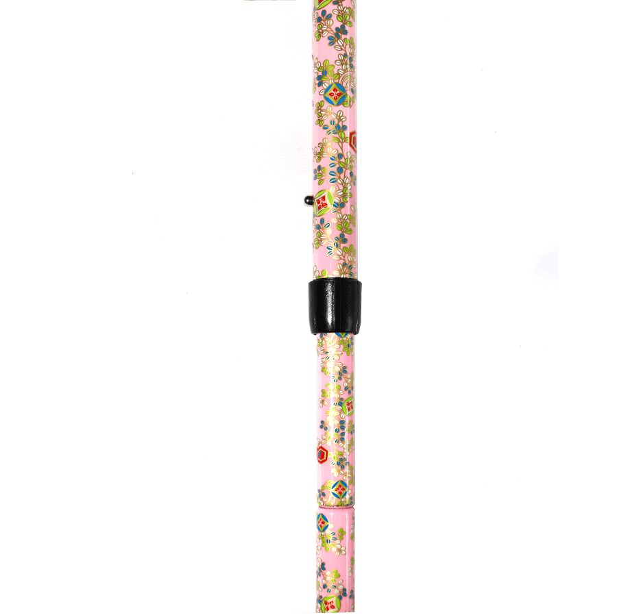 Ultralight Folding Carbon Fiber Walking Cane - Adjustable Height (pink )