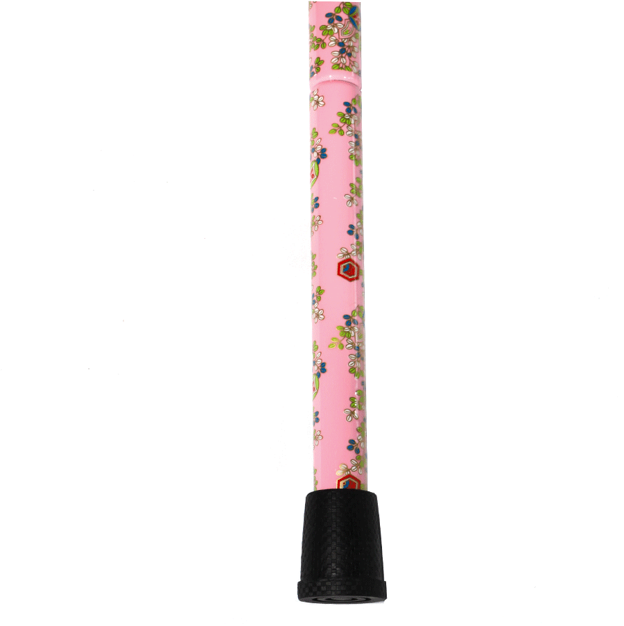Ultralight Folding Carbon Fiber Walking Cane - Adjustable Height (pink )