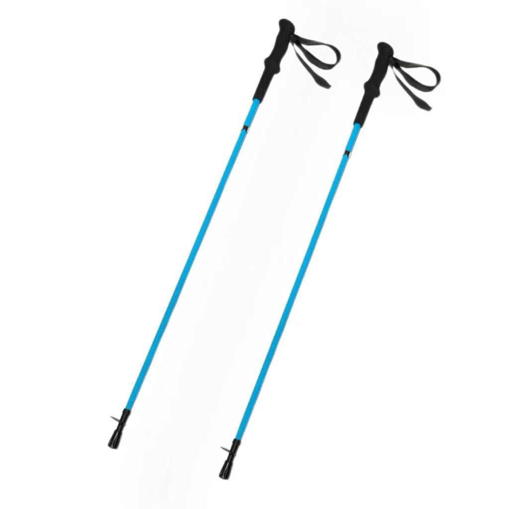 Carbon Trekking Poles – High Visibility & Foldable (Neon Blue)