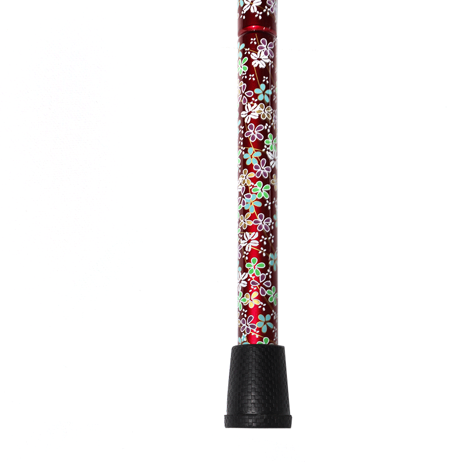 Foldable Carbon Fiber Walking Cane - Adjustable Height (Red )