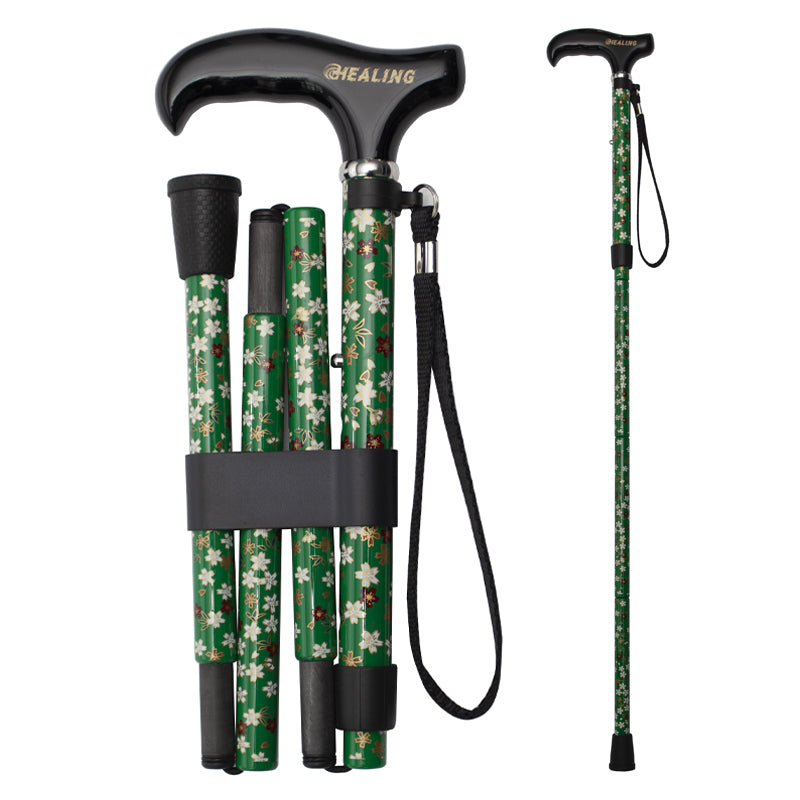 Ultralight Folding Carbon Fiber Walking Cane - Adjustable Height