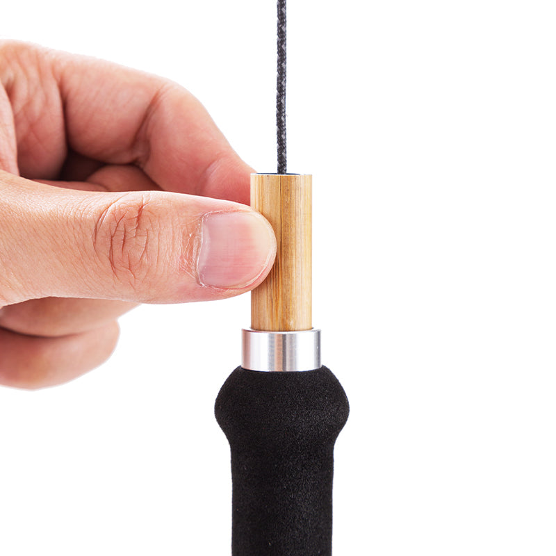 120g Carbon Fiber Hiking Poles – Bamboo Finish, Foldable & Ultralight