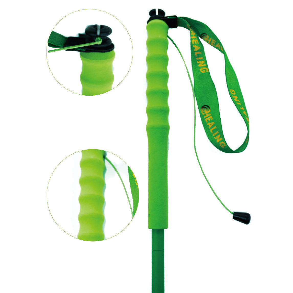 Carbon Hiking Poles – High Visibility & Foldable (Neon Green)