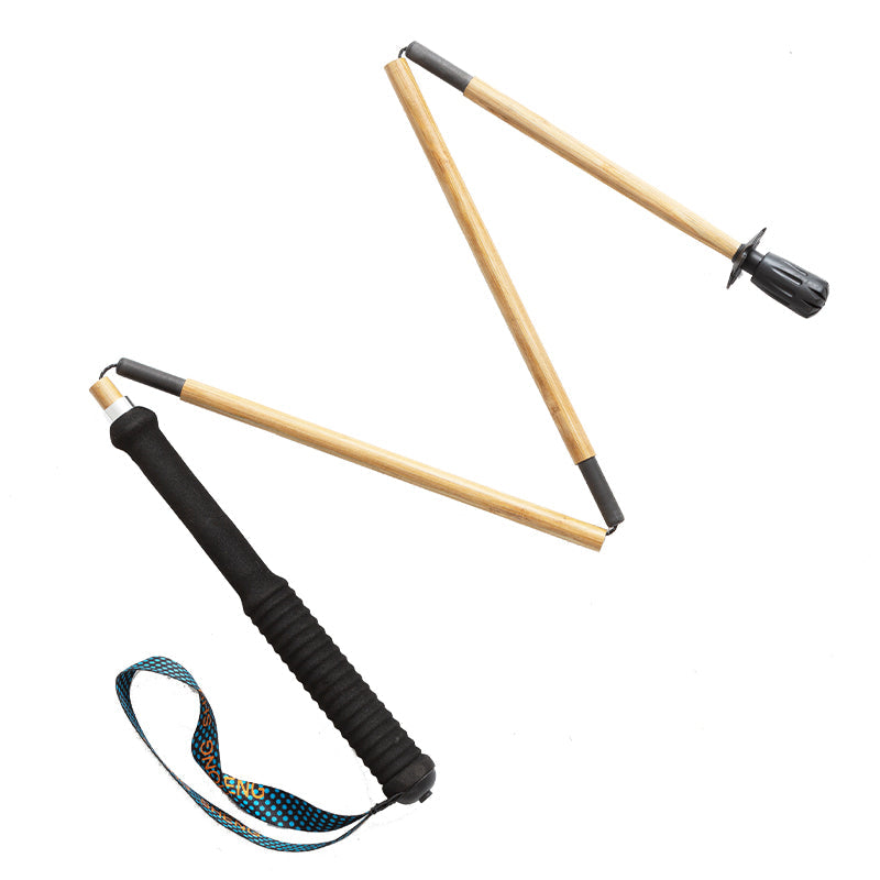 120g Carbon Fiber Hiking Poles – Bamboo Finish, Foldable & Ultralight