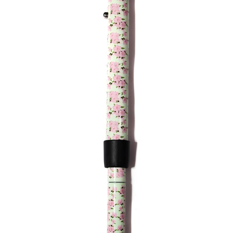 5 section Folding Carbon Fiber Walking Cane - Small floral print style