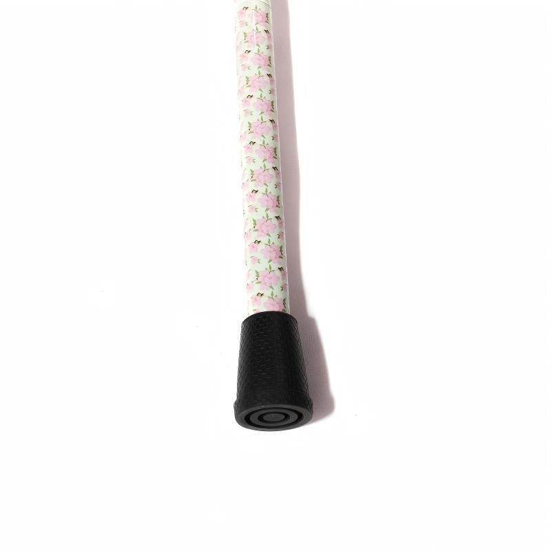 5 section Folding Carbon Fiber Walking Cane - Small floral print style