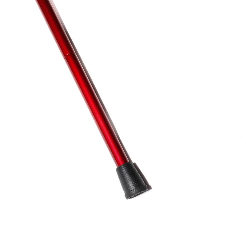 5 section Folding Carbon Fiber Walking Cane - Transparent red blossom