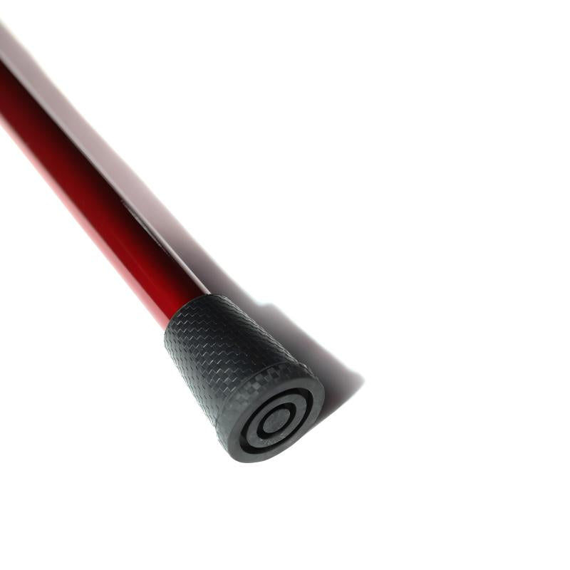 5 section Folding Carbon Fiber Walking Cane - Transparent red blossom