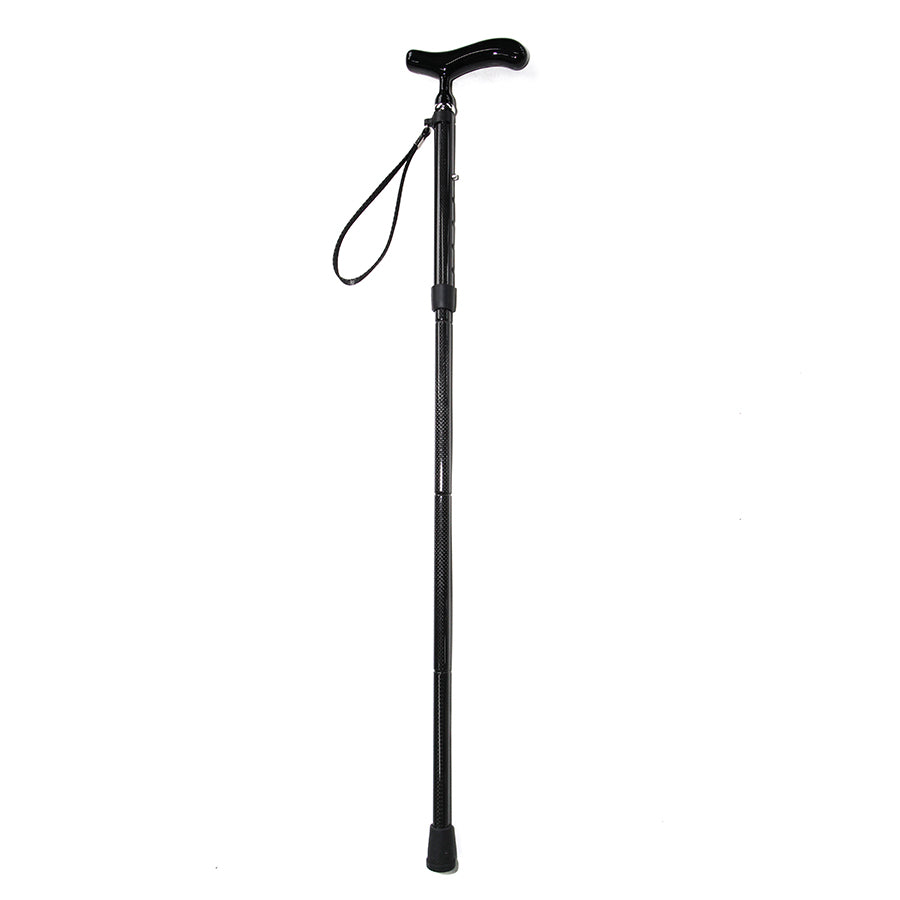 5 section Folding Carbon Fiber Walking Cane - European style cane handle