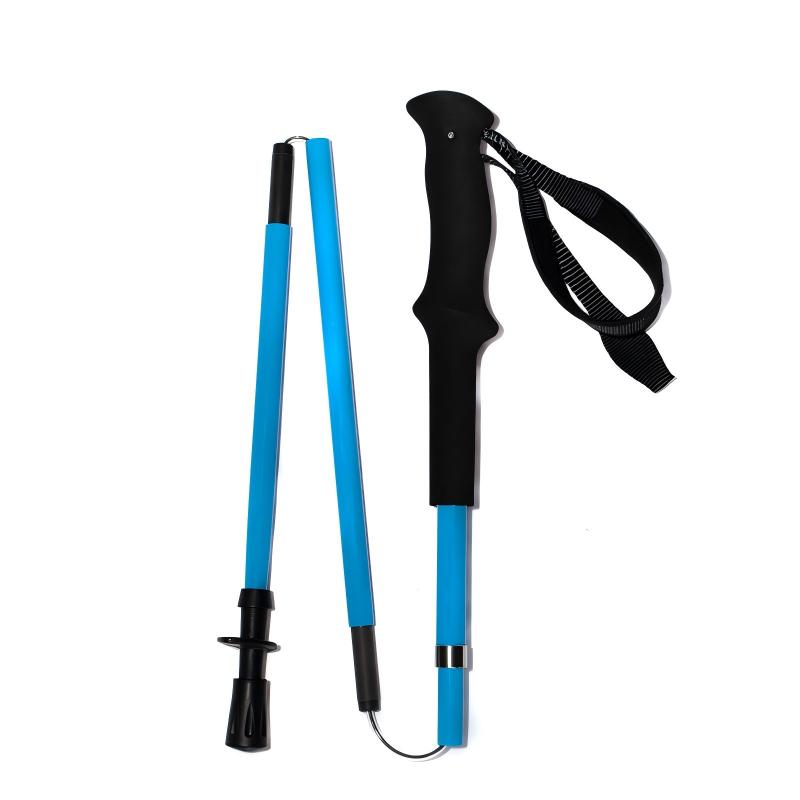 Carbon Trekking Poles – High Visibility & Foldable (Neon Blue)