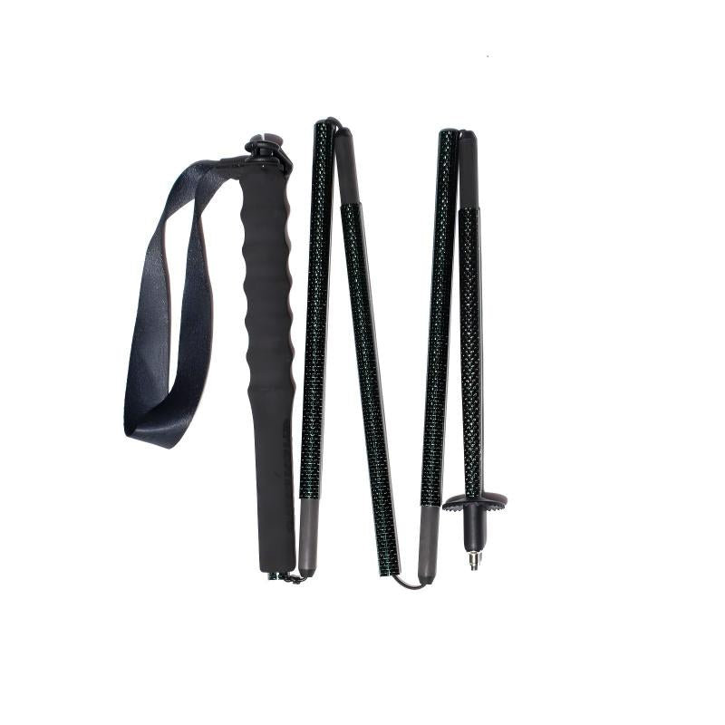 Foldable Carbon Hiking Poles – Packs Down to 26cm (Silver Green)