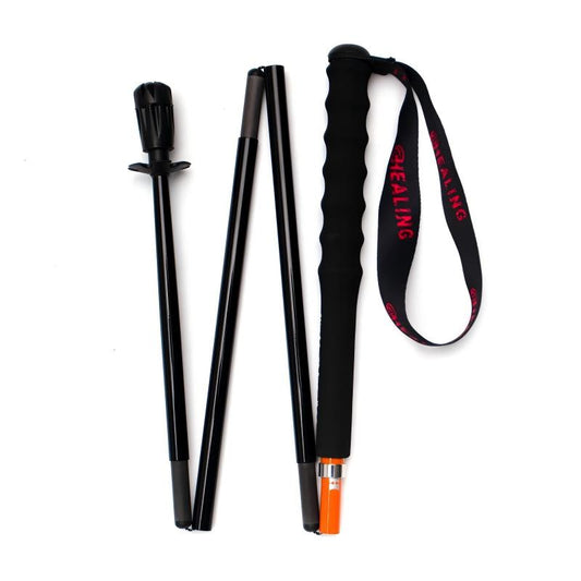 Carbon Hiking Poles – Ergonomic Grip & Foldable (Black Orange)