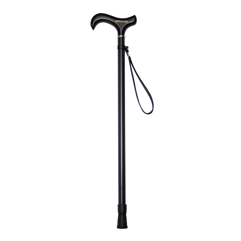 Ultralight Carbon Fiber Walking Cane - Adjustable Height （Matt black）