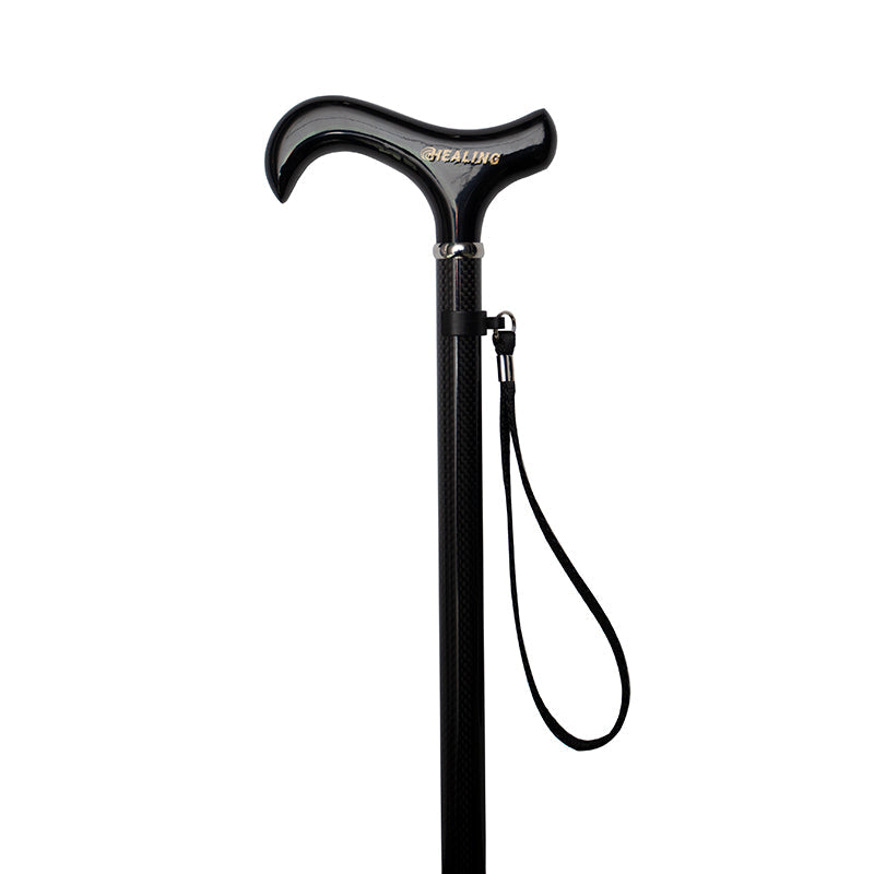 Ultralight Carbon Fiber Walking Cane - Adjustable Height （Matt black）