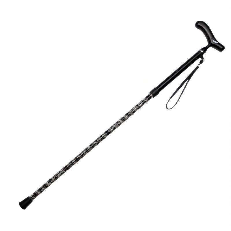 5 section Folding Carbon Fiber Walking Cane -  Retro Pattern