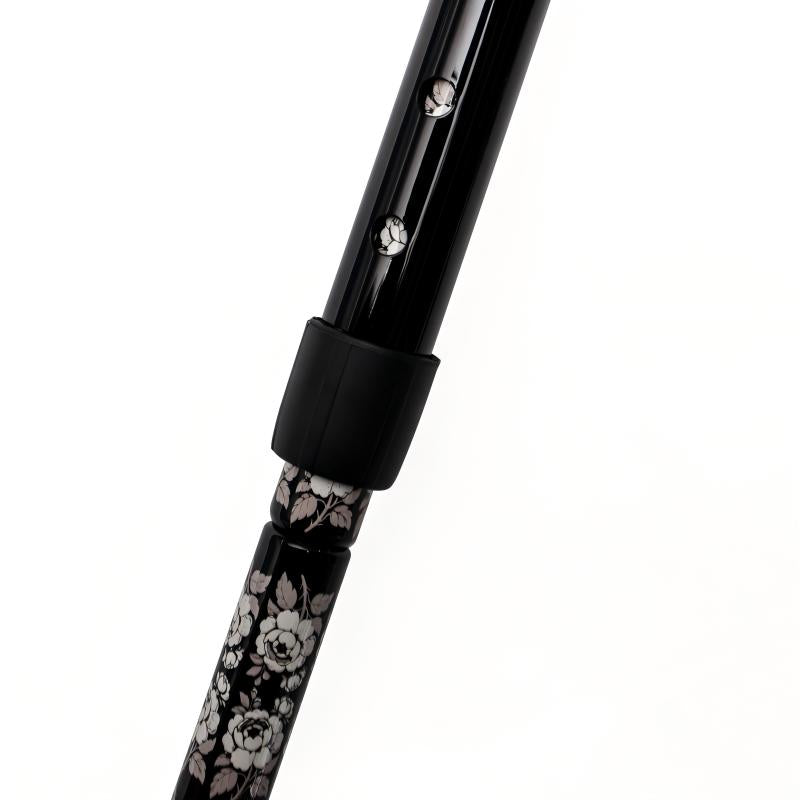 5 section Folding Carbon Fiber Walking Cane -  Retro Pattern