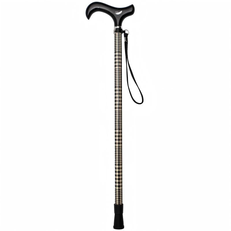 2 section telescopic Carbon Fiber Walking Cane - Houndstooth style