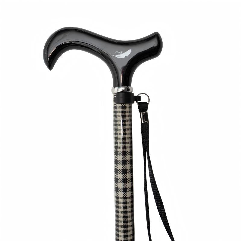 2 section telescopic Carbon Fiber Walking Cane - Houndstooth style