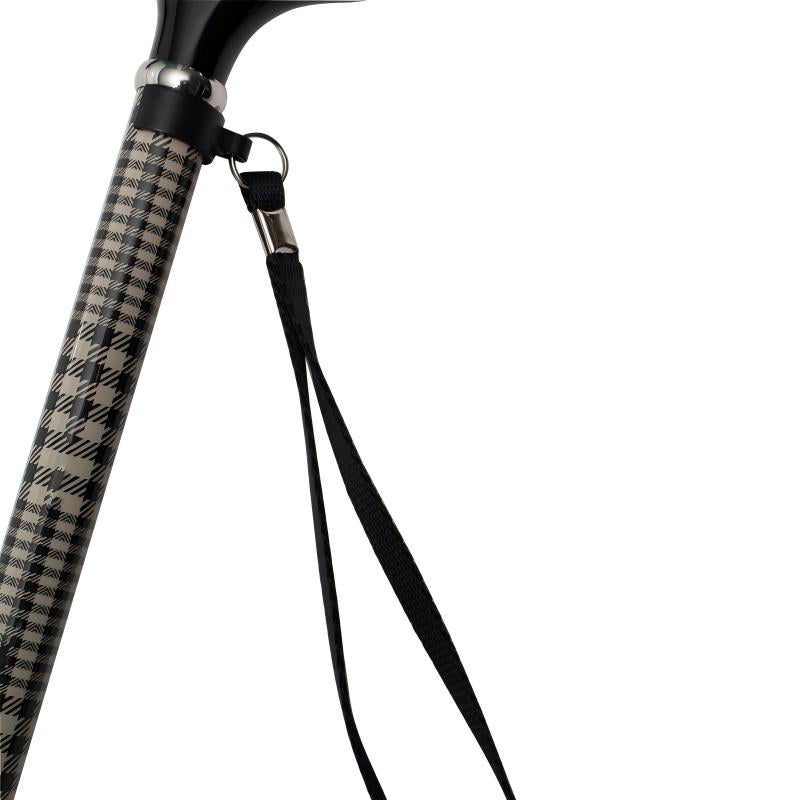 2 section telescopic Carbon Fiber Walking Cane - Houndstooth style