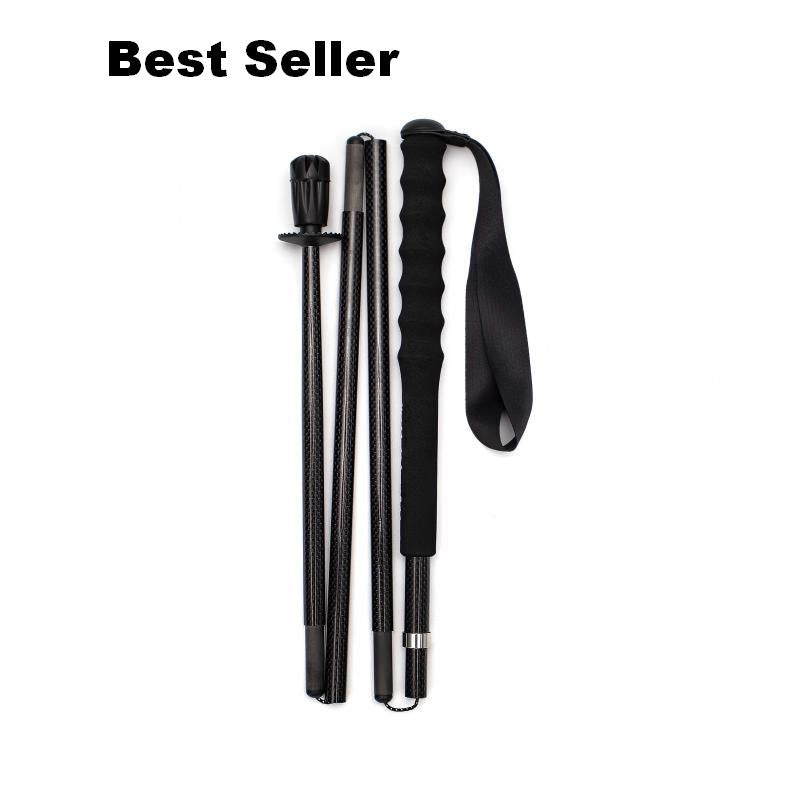 Foldable Carbon Hiking Poles – Packs Down to 26cm (Carbon Black)