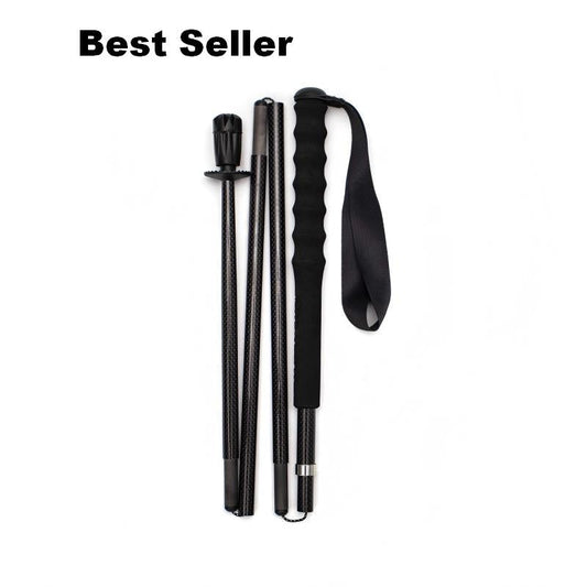Foldable Carbon Hiking Poles – Packs Down to 26cm (Carbon Black)