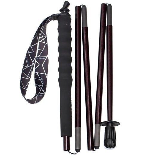 Carbon Trekking Poles – Lightweight & Foldable (Dark Red)