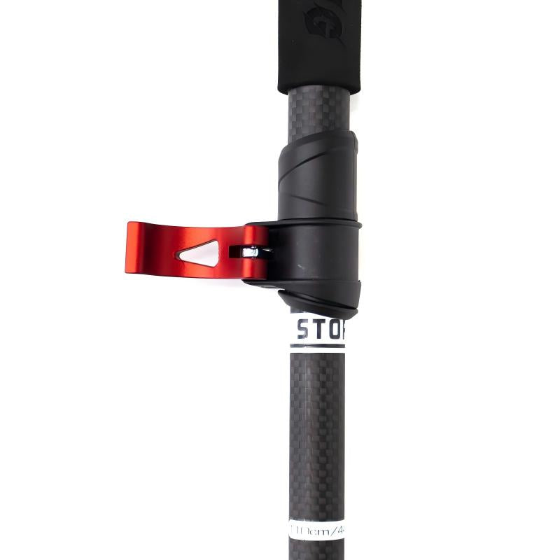 Carbon Trekking Poles – Z-Folding Compact Design (Black Red)
