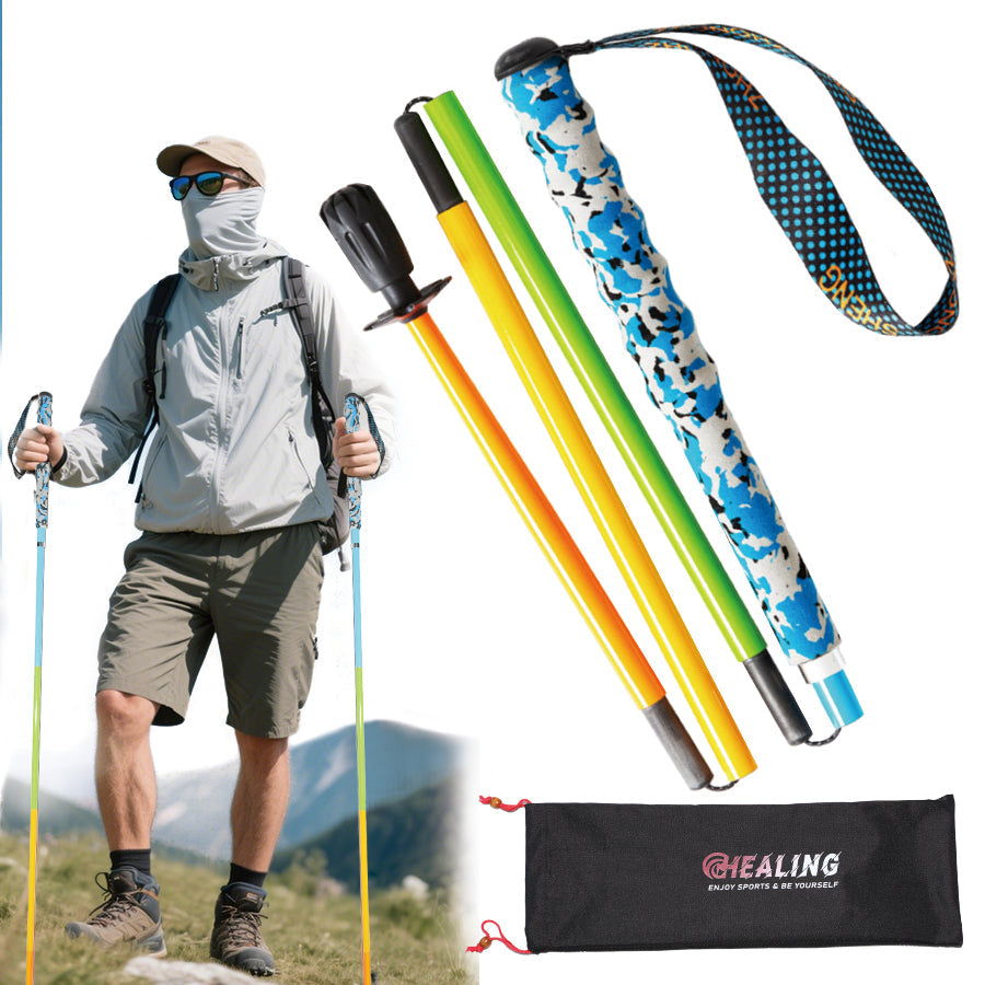 Carbon Fiber Hiking Poles – Colorful Folding & Ultralight