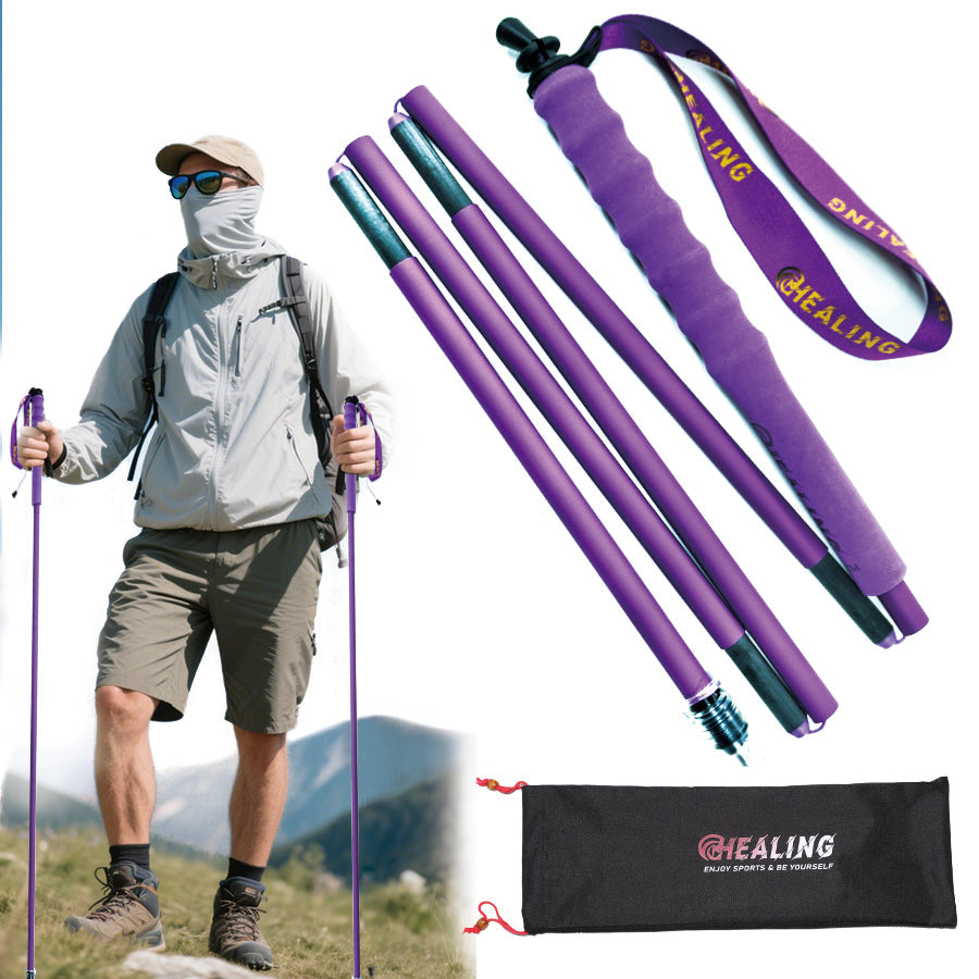 Carbon Trekking Poles – Stylish Design & Ultralight (Purple)