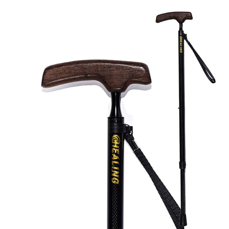 Ultralight Carbon Fiber Walking Cane - 2 section Wenge cane handle