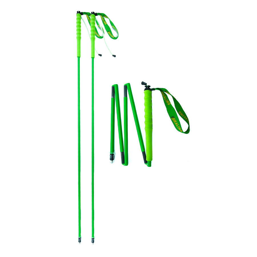 Carbon Hiking Poles – High Visibility & Foldable (Neon Green)