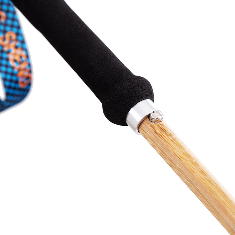 120g Carbon Fiber Hiking Poles – Bamboo Finish, Foldable & Ultralight